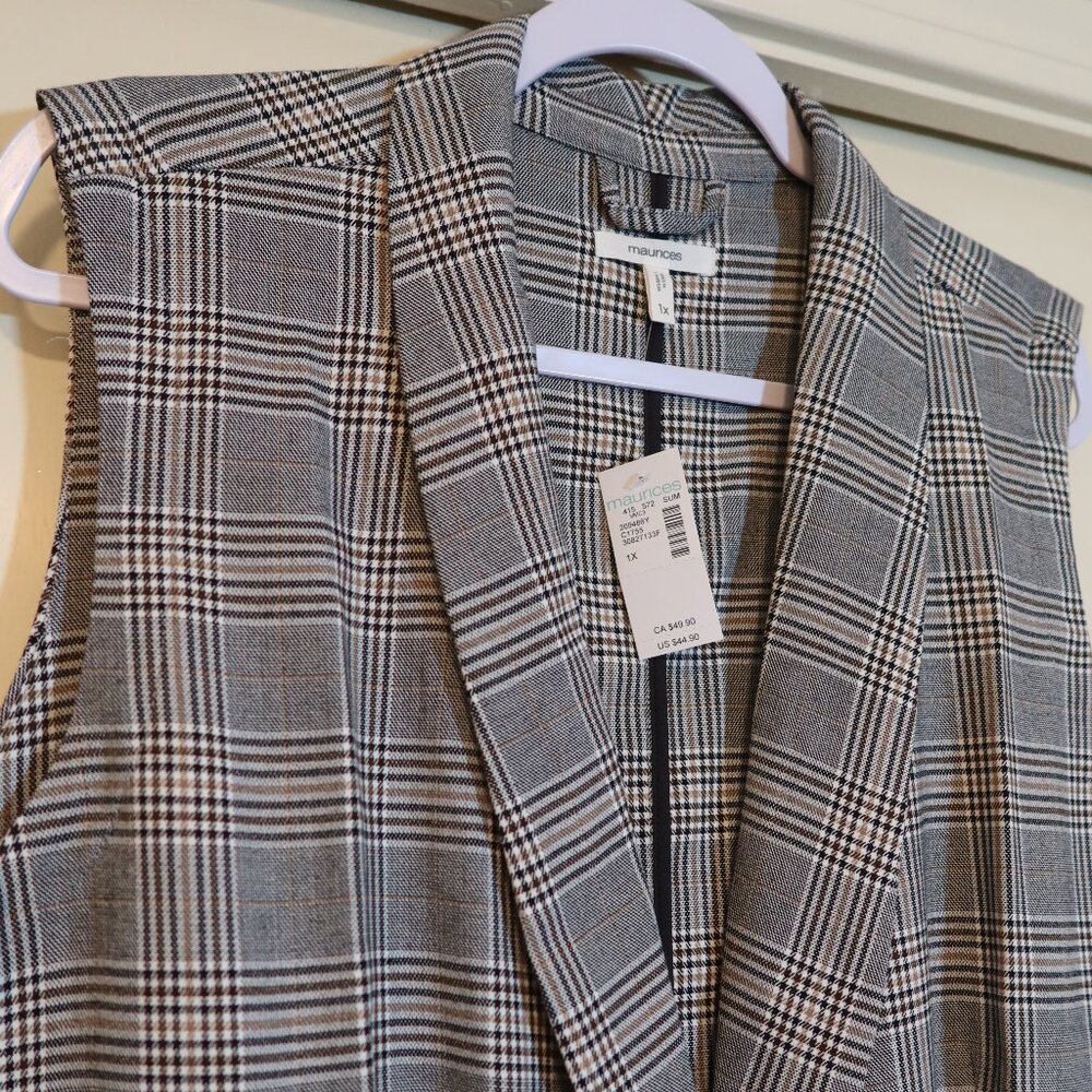 Maurices Plaid Vest